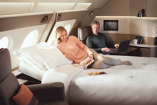 На бумаге салон первого класса «Люкс» авиакомпании Singapore Airlines в самолете A380 Airbus является лучшим в мире для авиалайнера (изображение из архива)