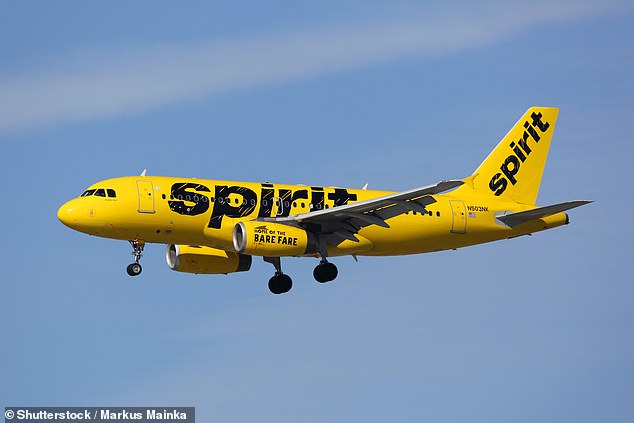 Самолет Airbus A319 Spirit Airlines приземлился 19 февраля 2016 года в Лос-Анджелесе.