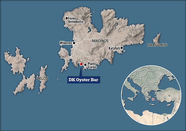 Бар DK Oyster Bar на пляже Платис Гиалос стал известен как туристическая ловушка.