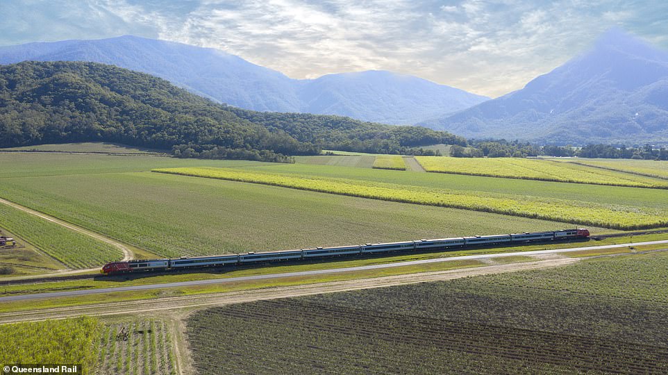 В поезде Spirit of Queensland предусмотрено 35 спальных мест RailBed, места в эконом-классе и вагон-кафе.