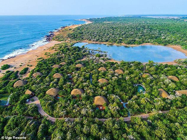 Фиона посещает Uga Chena Huts, показанные здесь, «эксклюзивное» место для сафари с 18 комнатами