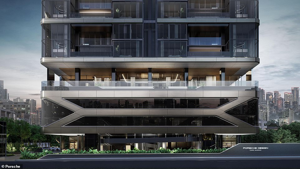Porsche Tower Bangkok будет иметь специальную конструкцию постамента в форме буквы X, вдохновленную одним из концептуальных спорткаров бренда.