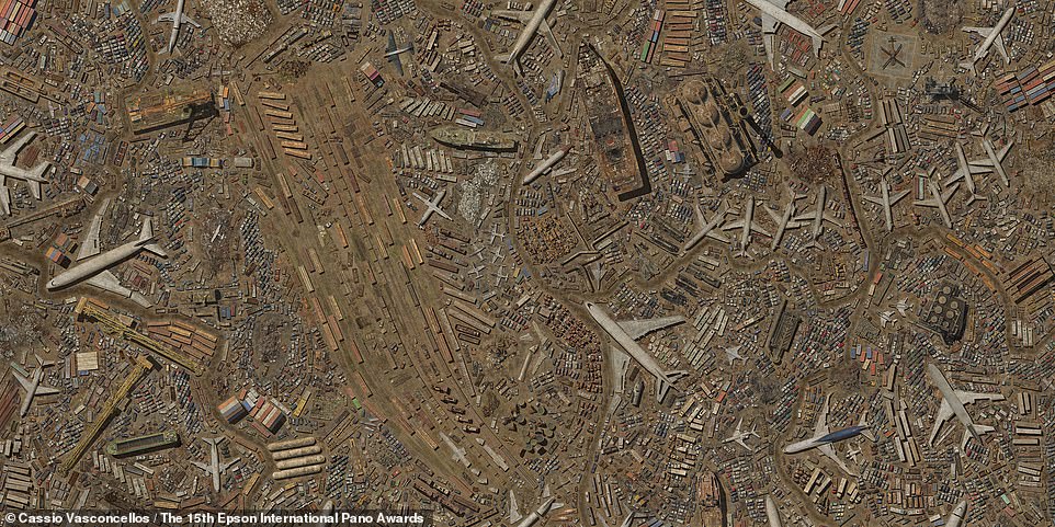 Кассио Васконселлос, бразильский фотограф, создал это поразительное изображение самолетов из нескольких аэрофотоснимков, сделанных в разных местах. Изображение заняло 32-е место в категории «Открытая искусственная среда».