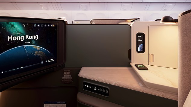 Развлечения в салоне Aria Suite представлены 24-дюймовым экраном сверхвысокой четкости — самым большим из когда-либо предлагаемых авиакомпанией.