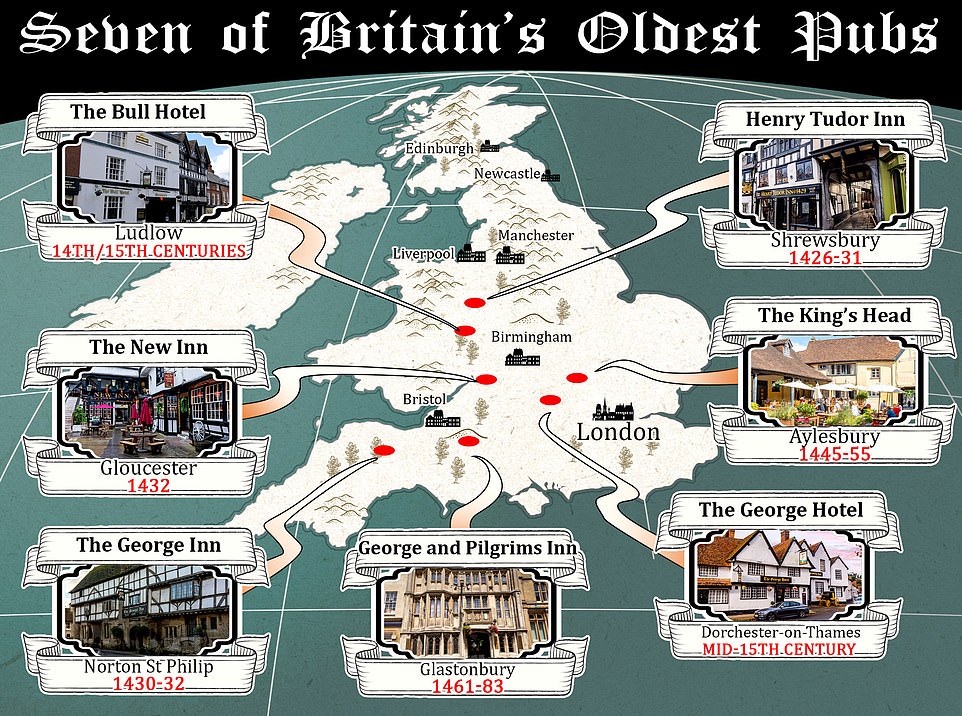 These are seven of the pubs that James believes have genuine claims to being one of the oldest - if not the oldest - in Britain