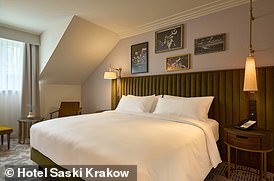 «Тихие и комфортабельные» номера в отеле Saski Krakow, подобные изображенному выше, «просто источают качество», говорит Джейк.